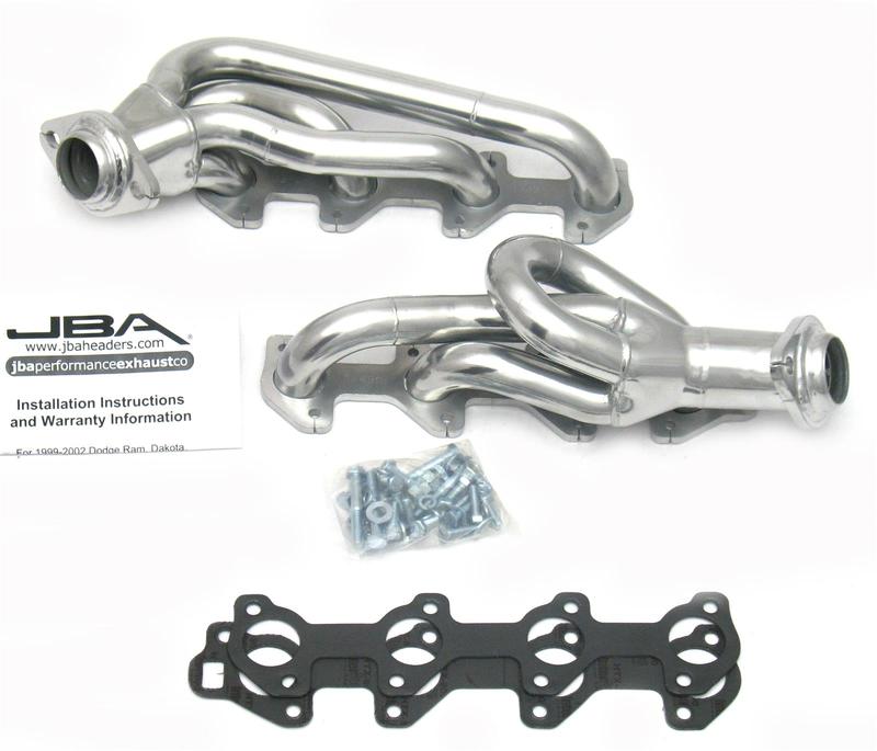 JBA Silver Ceramic Short Headers 04-07 Dodge Dakota 4.7L